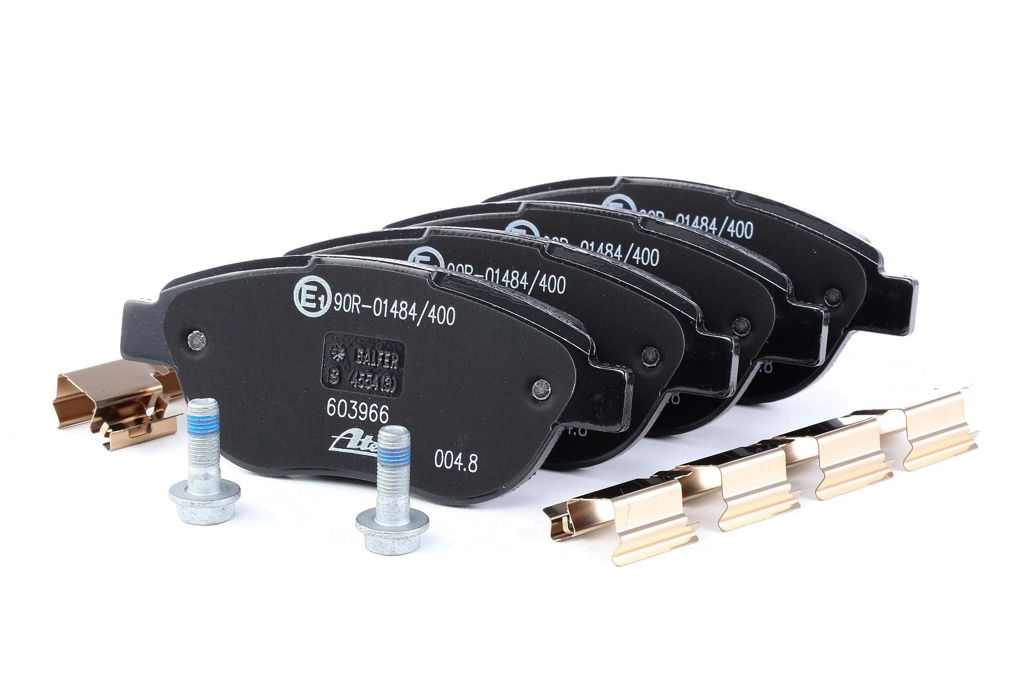ATE 13.0460-3966.2 Brake pad set excl. wear warning contact, with brake caliper screws, with accessories-image-955683