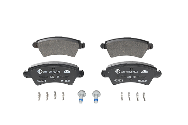 ATE 13.0460-3978.2 Brake pad set excl. wear warning contact, with brake caliper screws, with accessories-image-955693