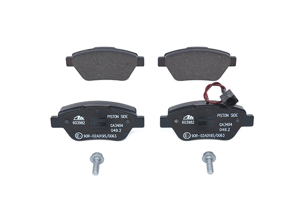 ATE 13.0460-3982.2 Brake pad set incl. wear warning contact, with brake caliper screws-image-955696