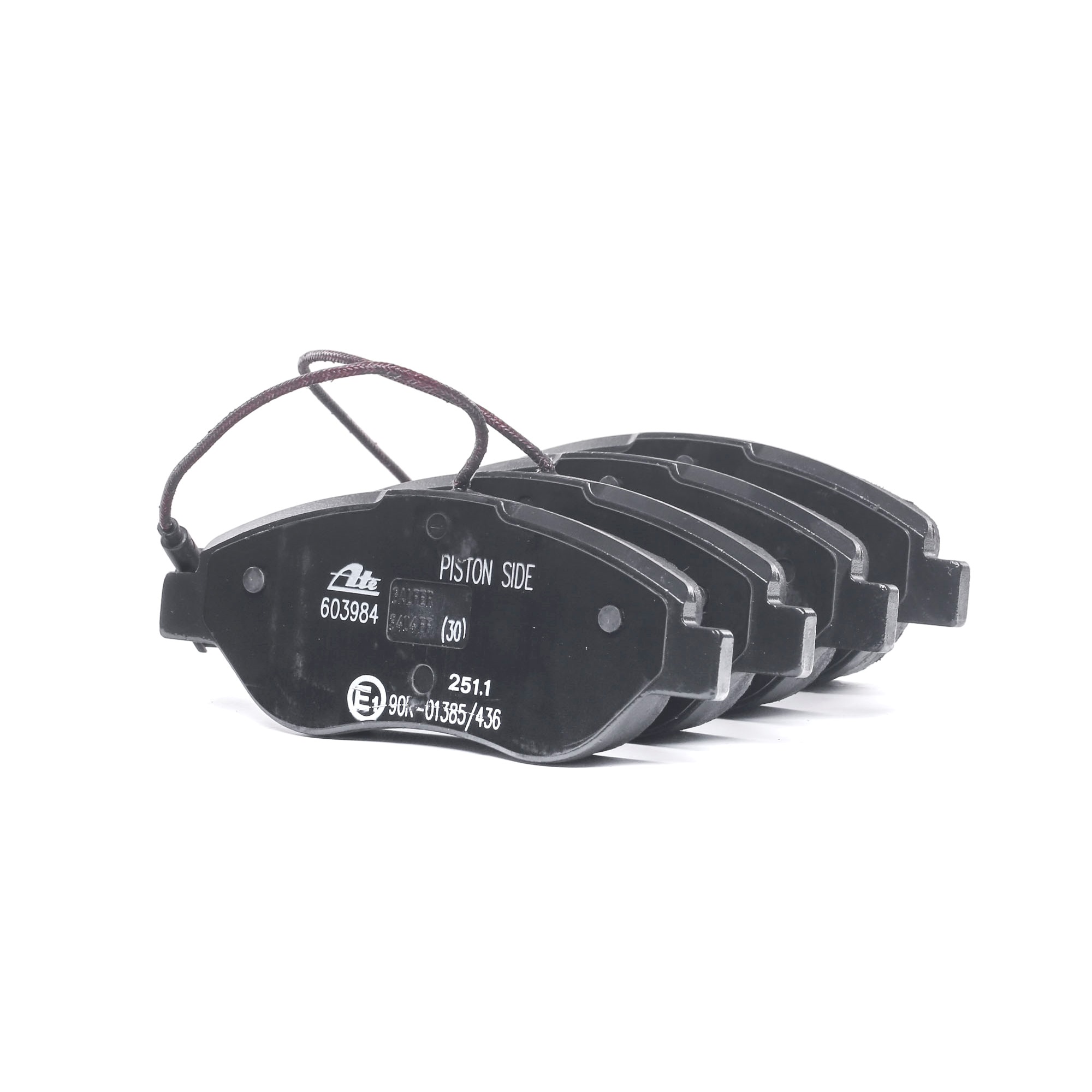 ATE 13.0460-3984.2 Brake pad set incl. wear warning contact, with brake caliper screws-image-955698