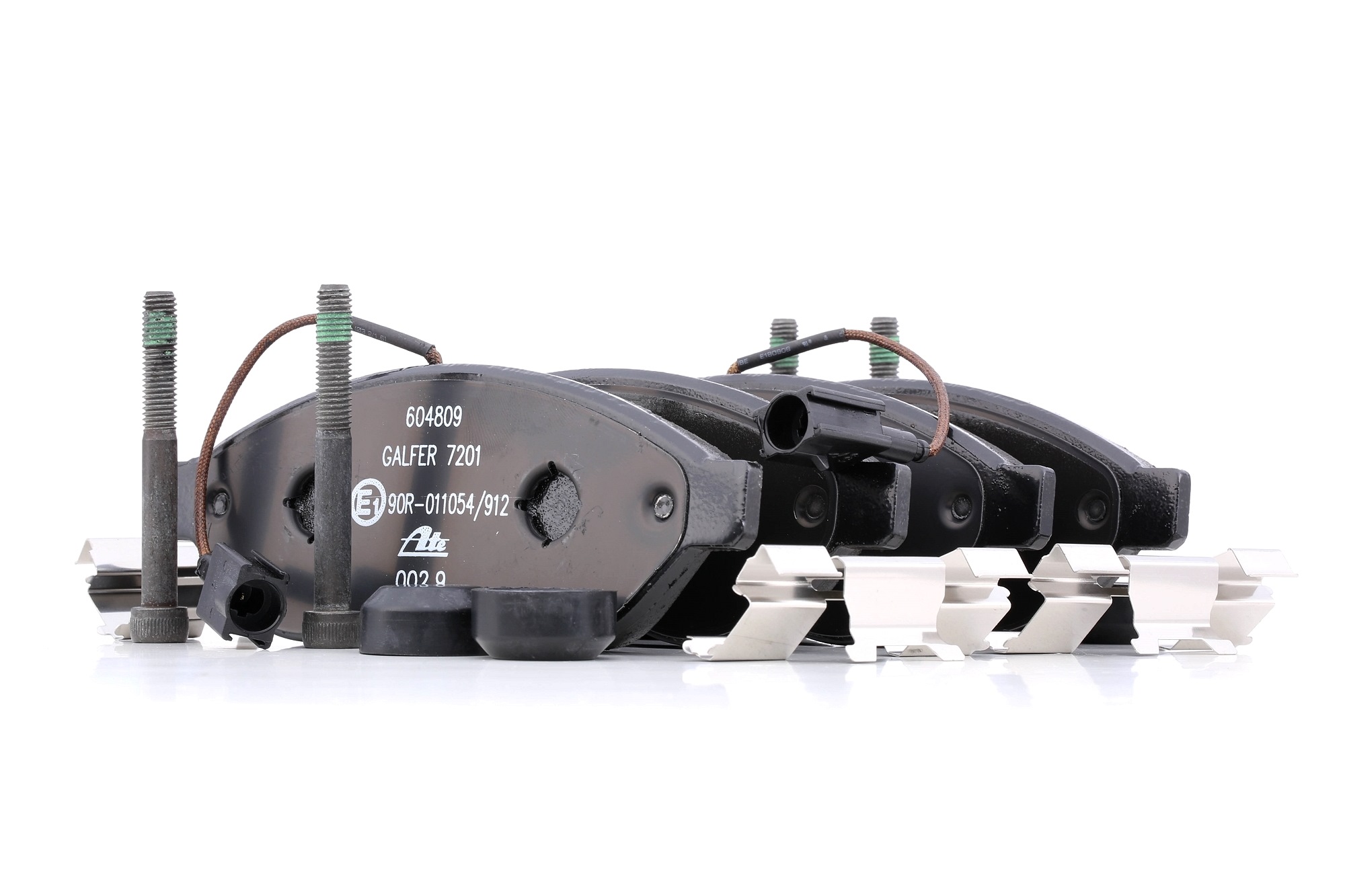 ATE 13.0460-4809.2 Brake pad set incl. wear warning contact, with brake caliper screws, with accessories-image-955752