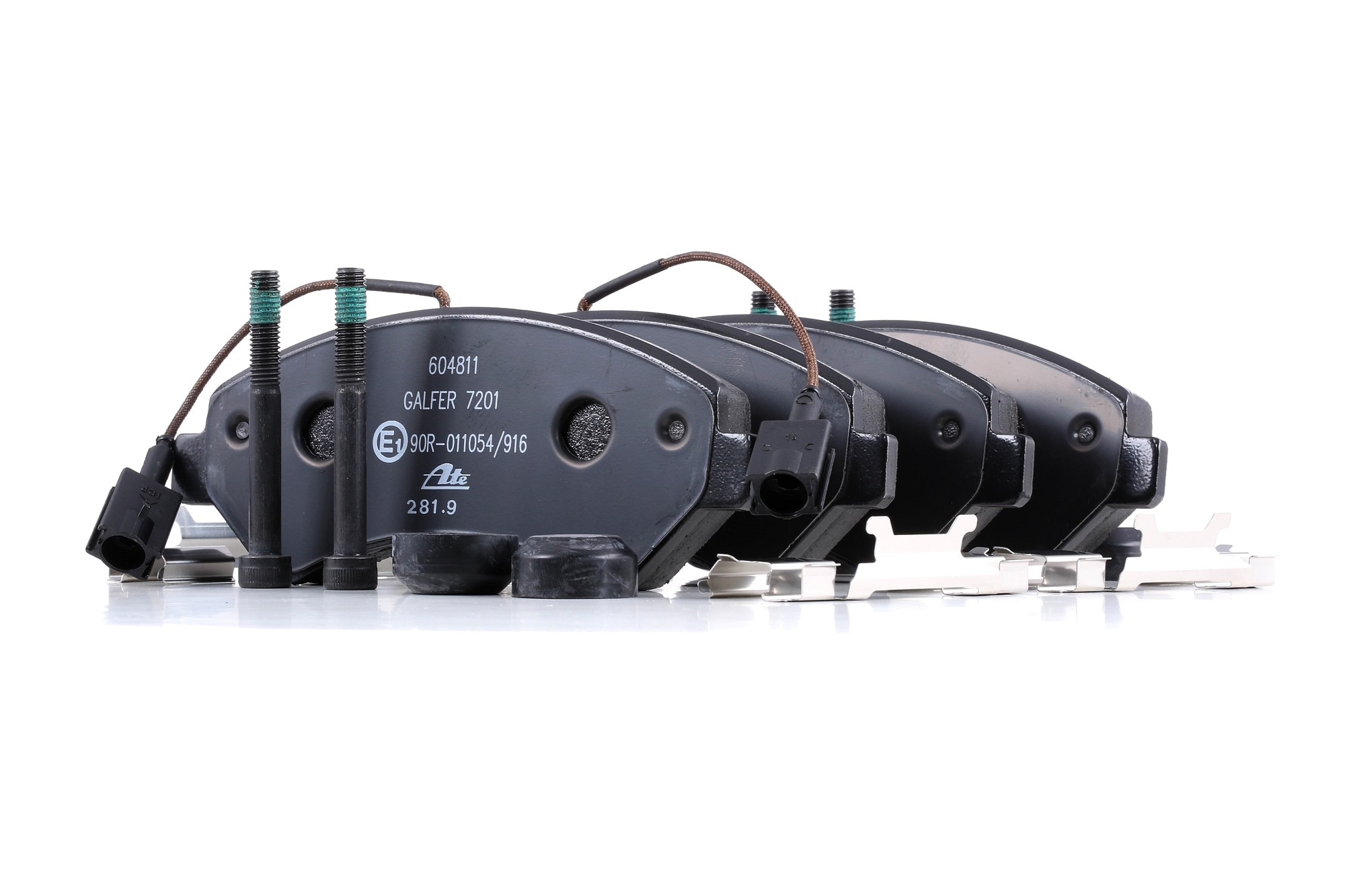 ATE 13.0460-4811.2 Brake pad set incl. wear warning contact, with brake caliper screws, with accessories-image-955754