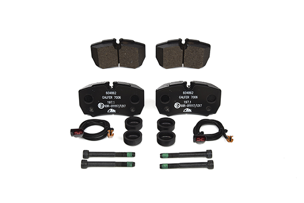 ATE 13.0460-4862.2 Brake pad set incl. wear warning contact, with brake caliper screws, with accessories-image-955786
