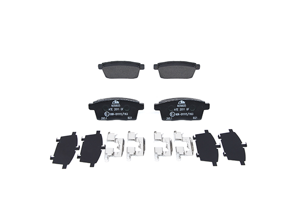 ATE 13.0460-5605.2 Brake pad set excl. wear warning contact, with anti-squeak plate, with accessories-image-955851