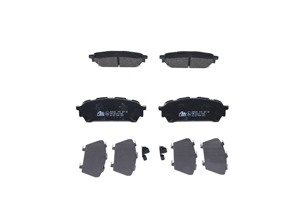 ATE 13.0460-5628.2 Brake pad set with acoustic wear warning, with anti-squeak plate-image-955871