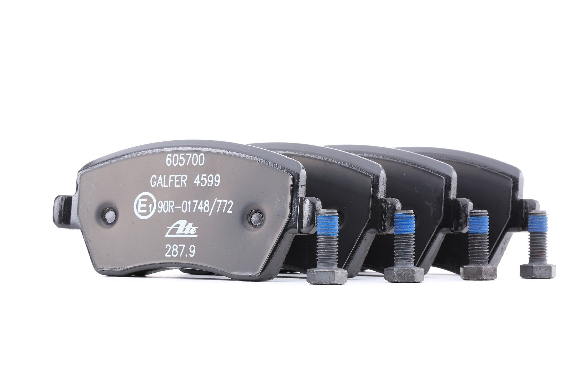ATE 13.0460-5700.2 Brake pad set with acoustic wear warning, with brake caliper screws-image-955877