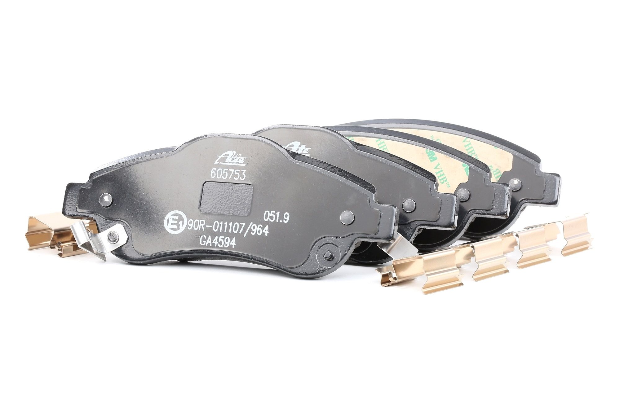 ATE 13.0460-5753.2 Brake pad set with acoustic wear warning, with brake caliper screws, with accessories-image-955912
