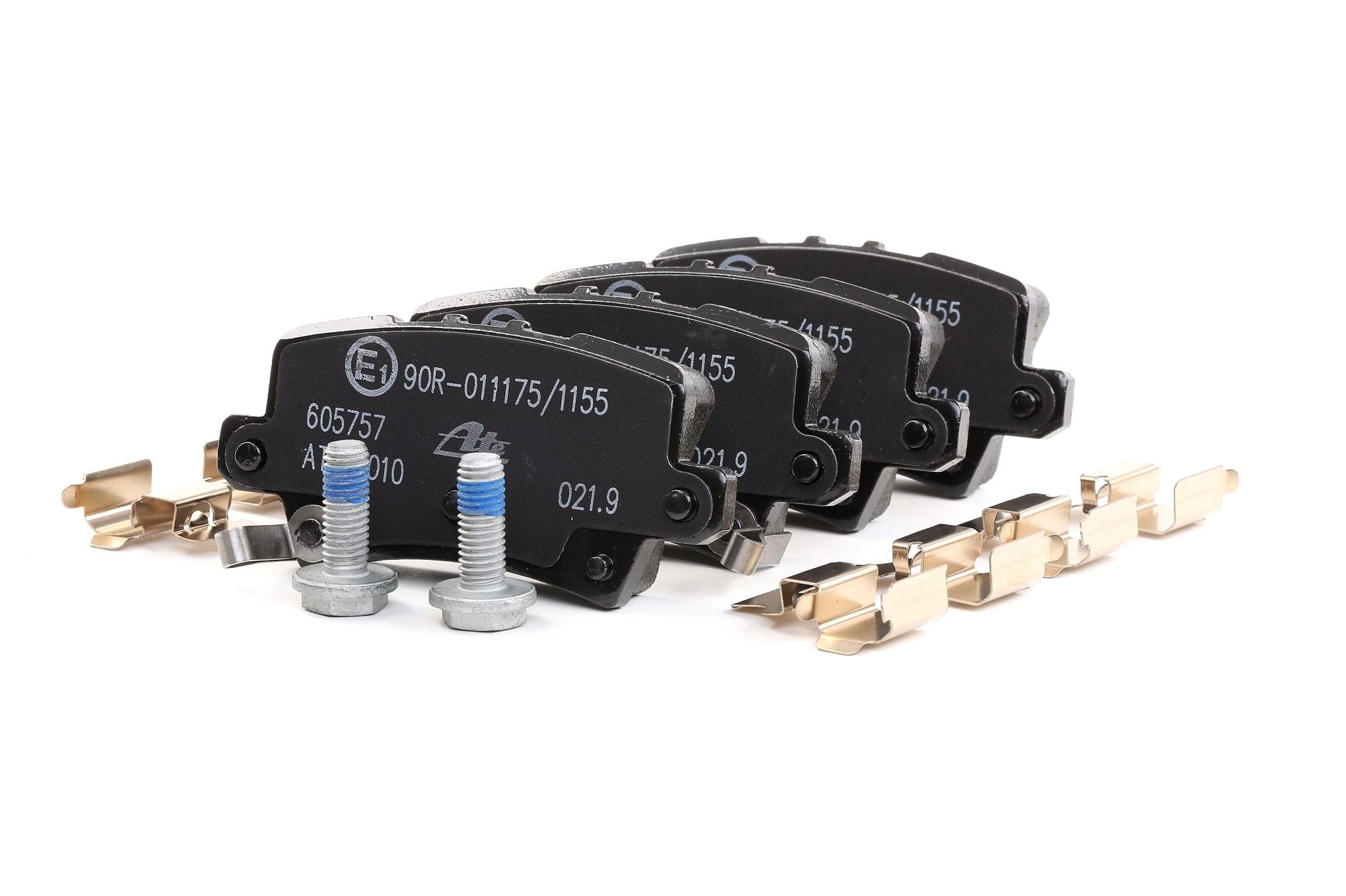 ATE 13.0460-5757.2 Brake pad set with acoustic wear warning, with brake caliper screws, with accessories-image-955916