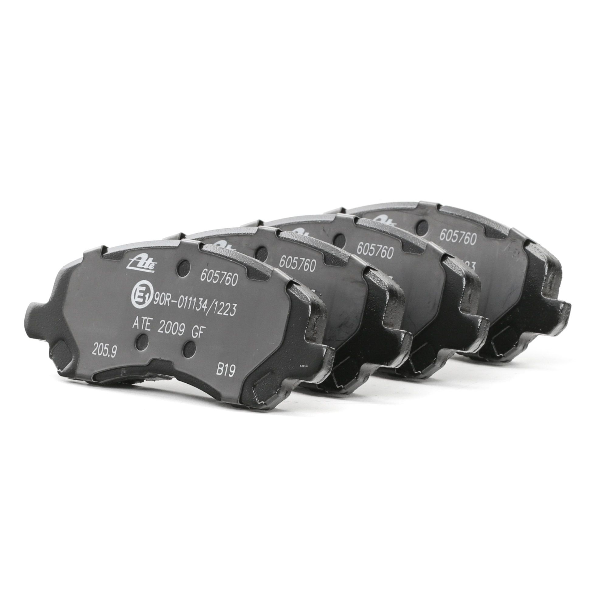 ATE 13.0460-5760.2 Brake pad set with acoustic wear warning-image-955917