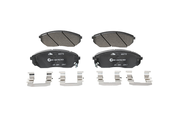 ATE 13.0460-5772.2 Brake pad set with acoustic wear warning, with accessories-image-955929