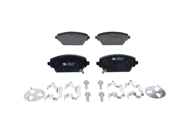 ATE 13.0460-5825.2 Brake pad set with acoustic wear warning, with brake caliper screws, with accessories-image-955975