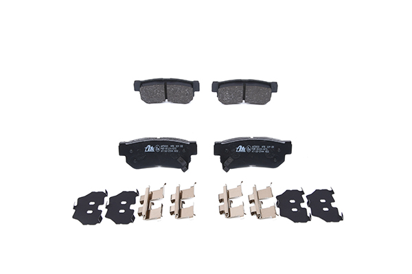 ATE 13.0460-5833.2 Brake pad set with acoustic wear warning, with anti-squeak plate, with accessories-image-955982