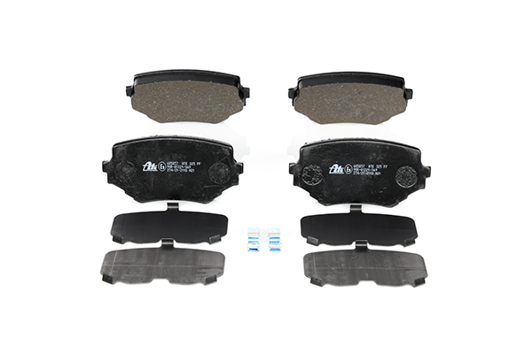 ATE 13.0460-5857.2 Brake pad set with acoustic wear warning, with anti-squeak plate-image-956006