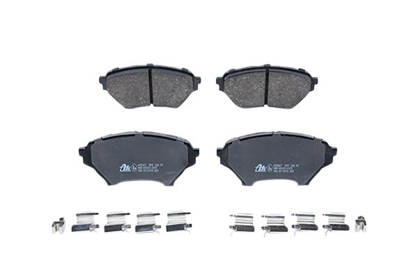ATE 13.0460-5867.2 Brake pad set with acoustic wear warning, with anti-squeak plate, with accessories-image-956016