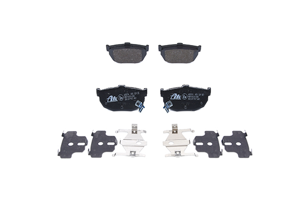 ATE 13.0460-5874.2 Brake pad set with acoustic wear warning, with anti-squeak plate, with accessories-image-956022