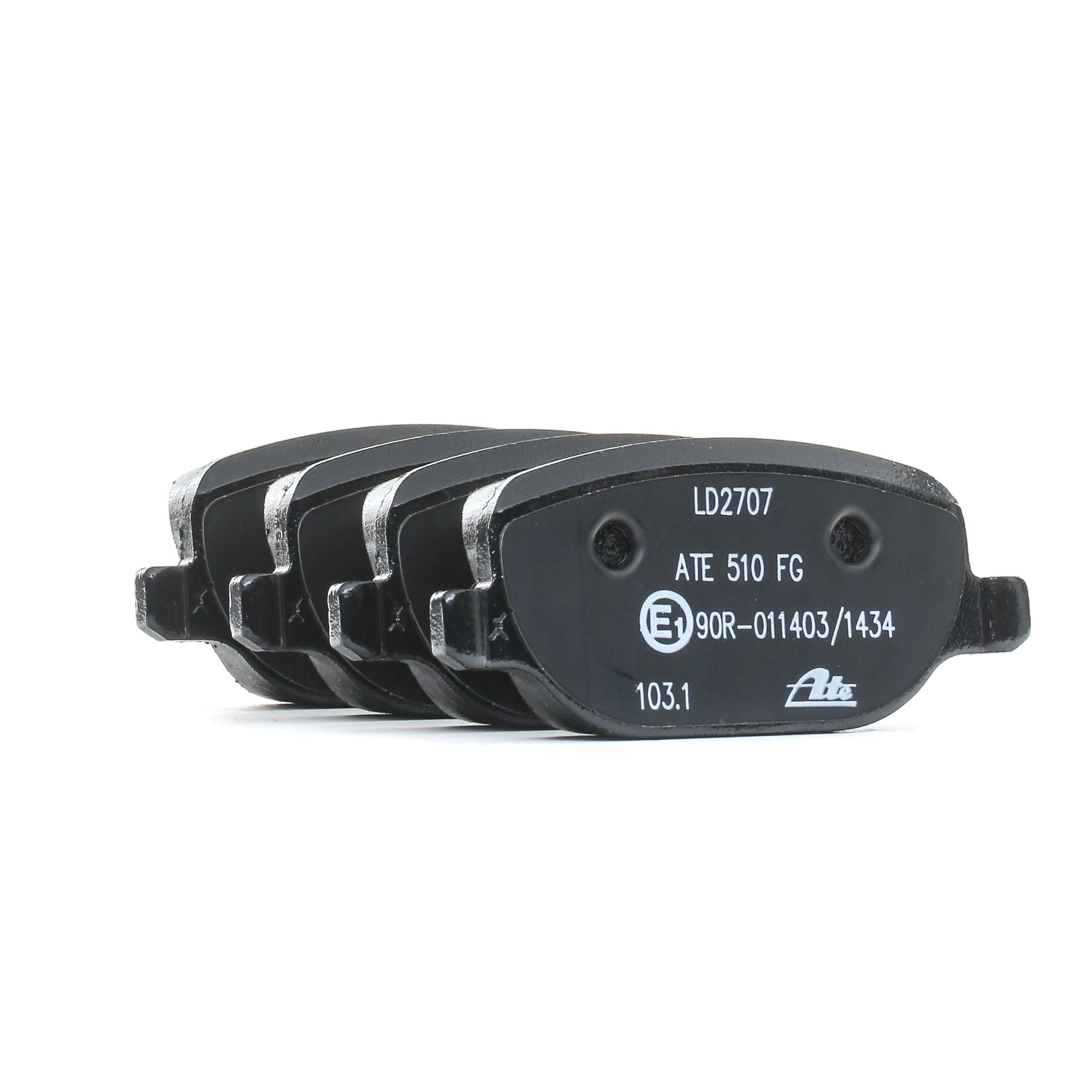 ATE 13.0470-2707.2 Brake pad set excl. wear warning contact, with brake caliper screws-image-956368