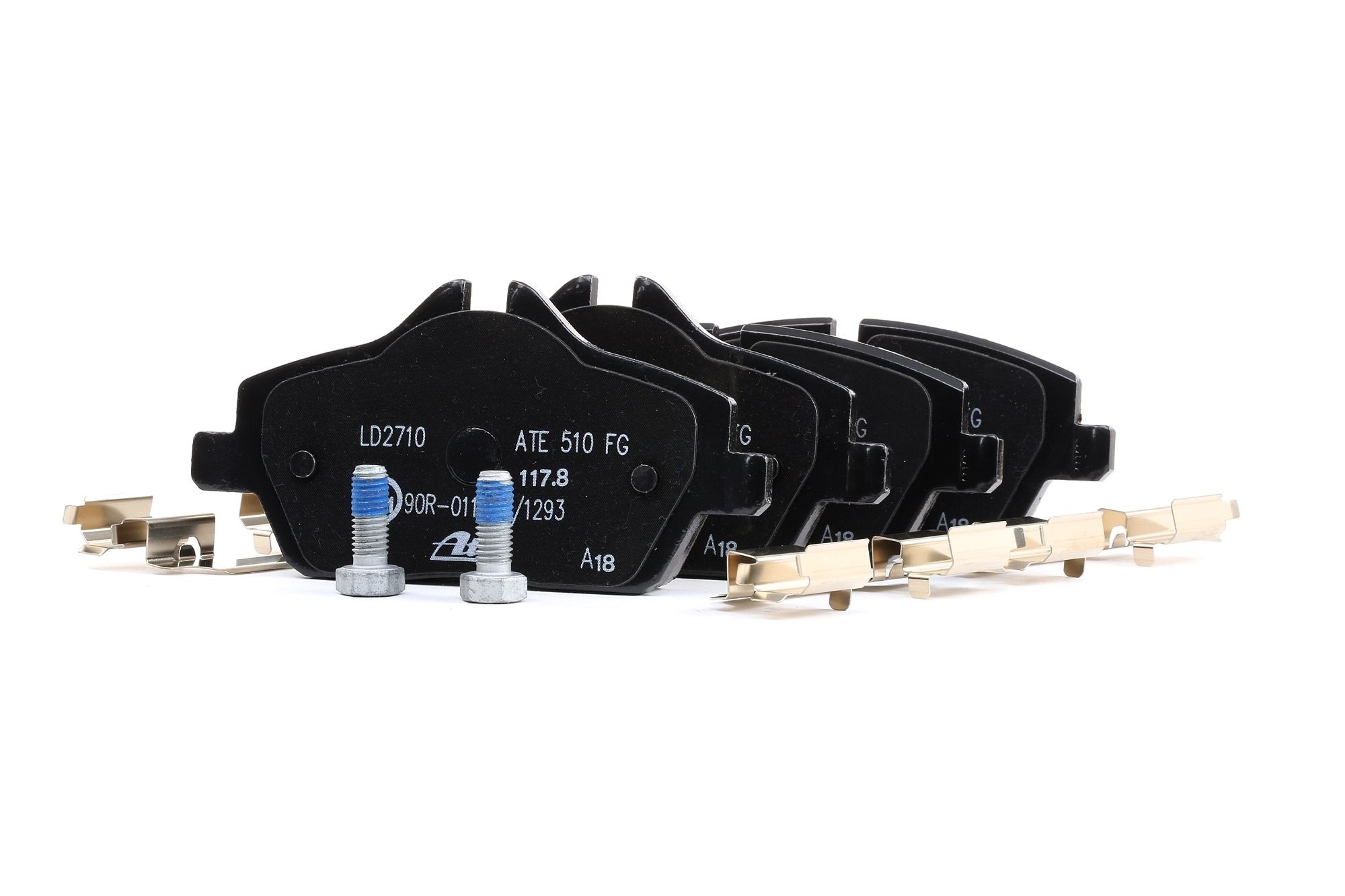 ATE 13.0470-2710.2 Brake pad set excl. wear warning contact, with brake caliper screws, with accessories-image-956370