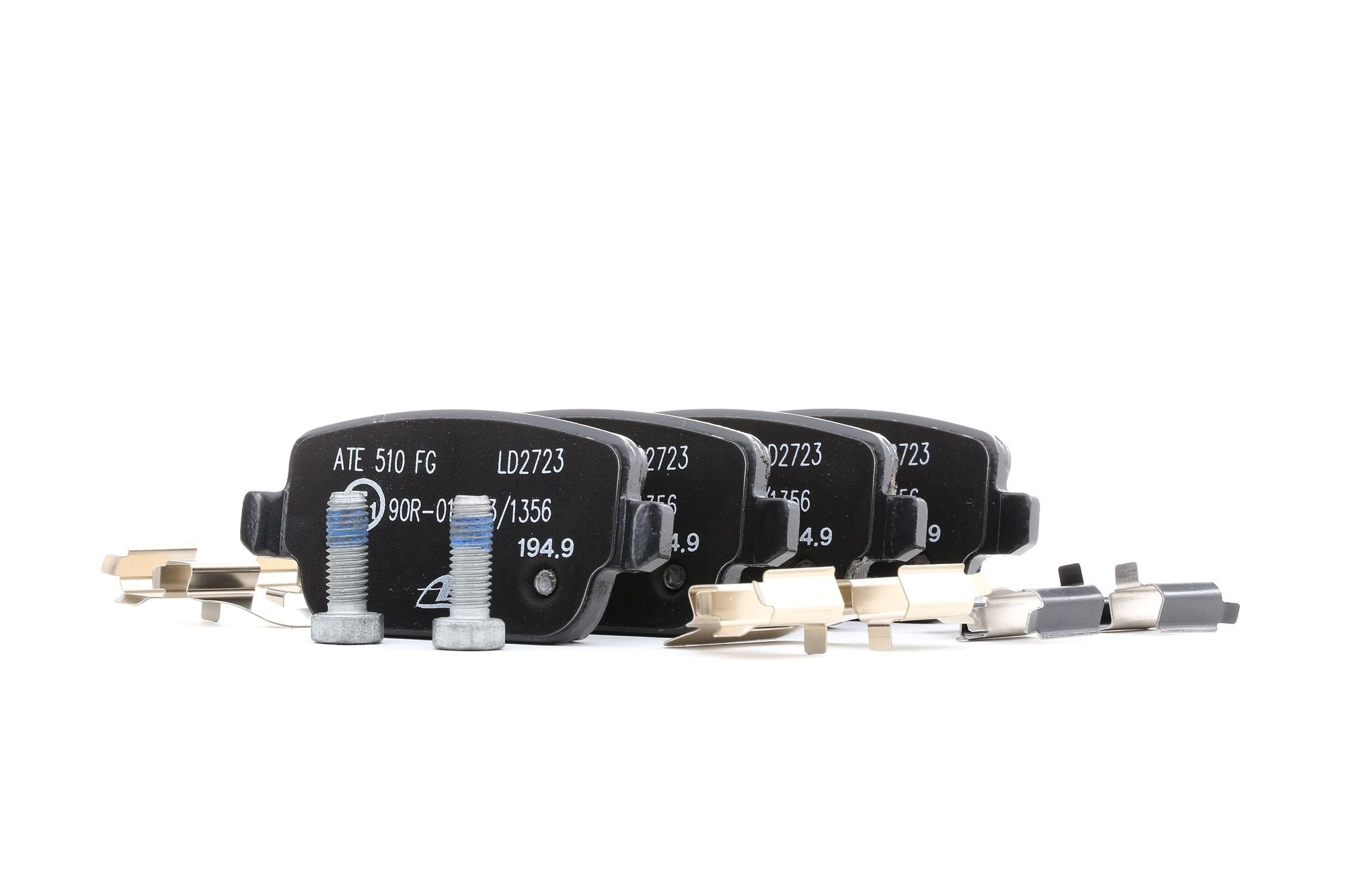 ATE 13.0470-2723.2 Brake pad set excl. wear warning contact, with brake caliper screws, with accessories-image-956376