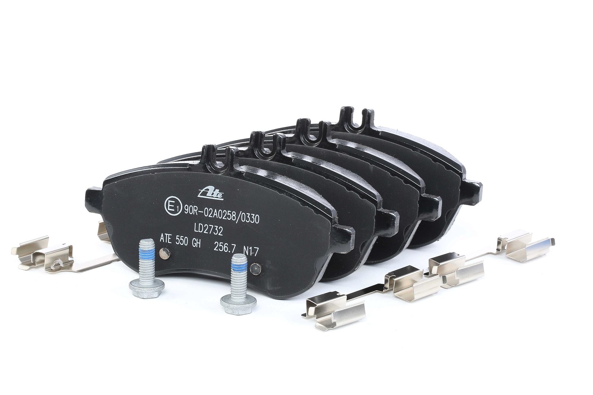 ATE 13.0470-2732.2 Brake pad set excl. wear warning contact, with brake caliper screws, with accessories-image-956380