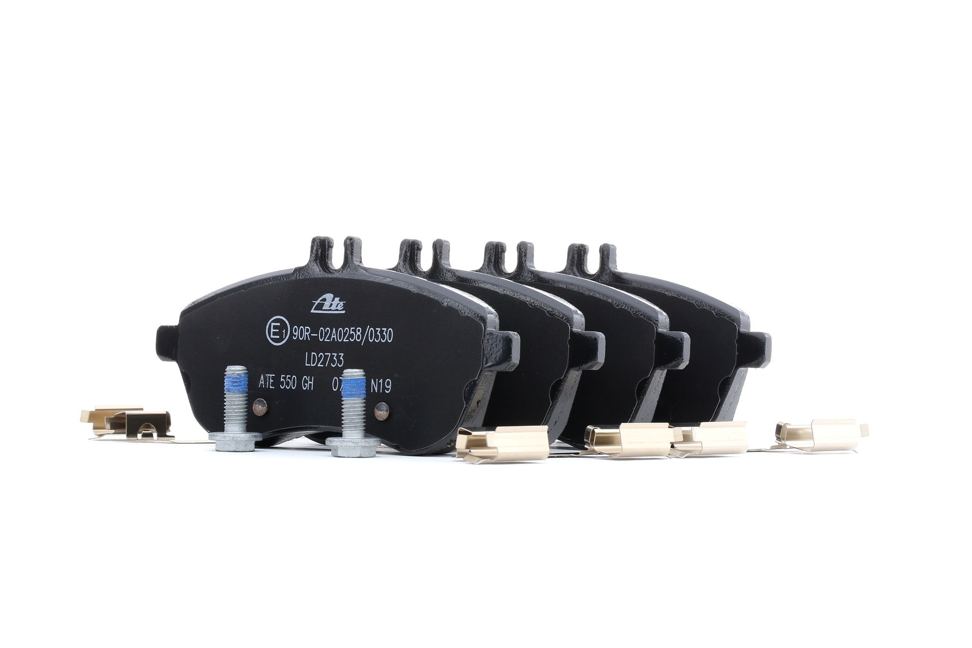 ATE 13.0470-2733.2 Brake pad set excl. wear warning contact, with brake caliper screws, with accessories-image-956381