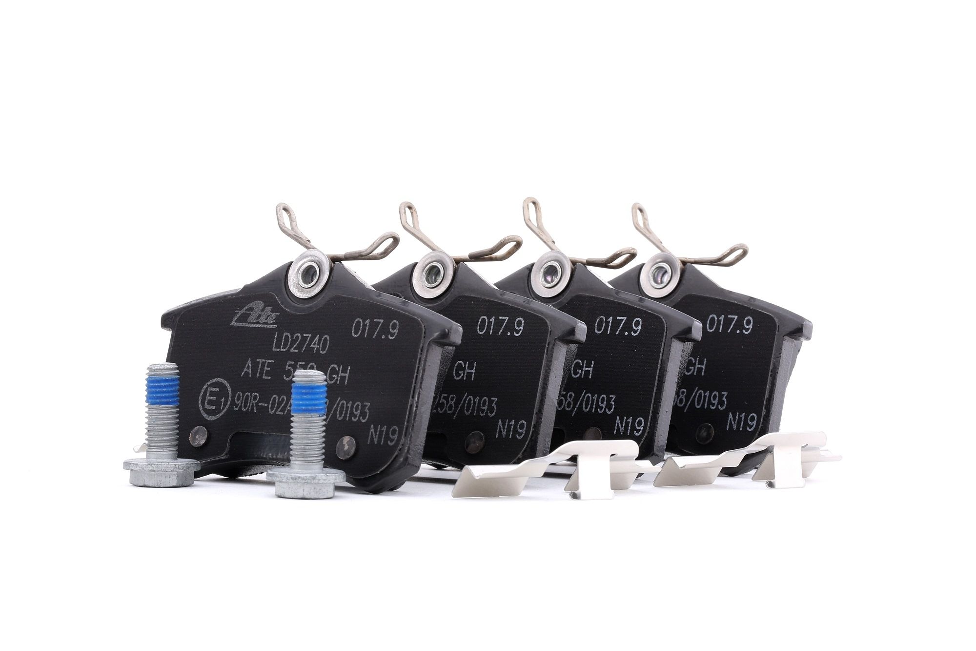 ATE 13.0470-2740.2 Brake pad set excl. wear warning contact, with brake caliper screws, with accessories-image-956383