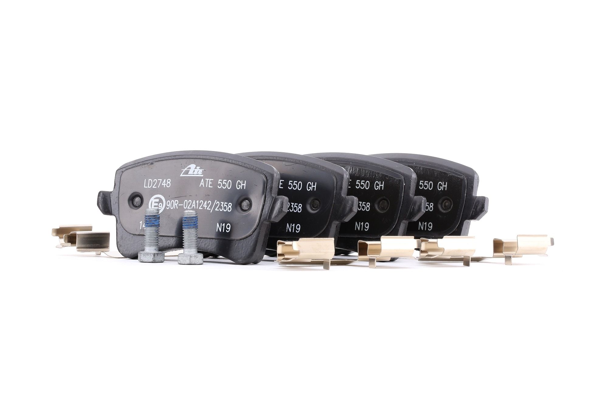 ATE 13.0470-2748.2 Brake pad set excl. wear warning contact, with brake caliper screws, with accessories-image-956386