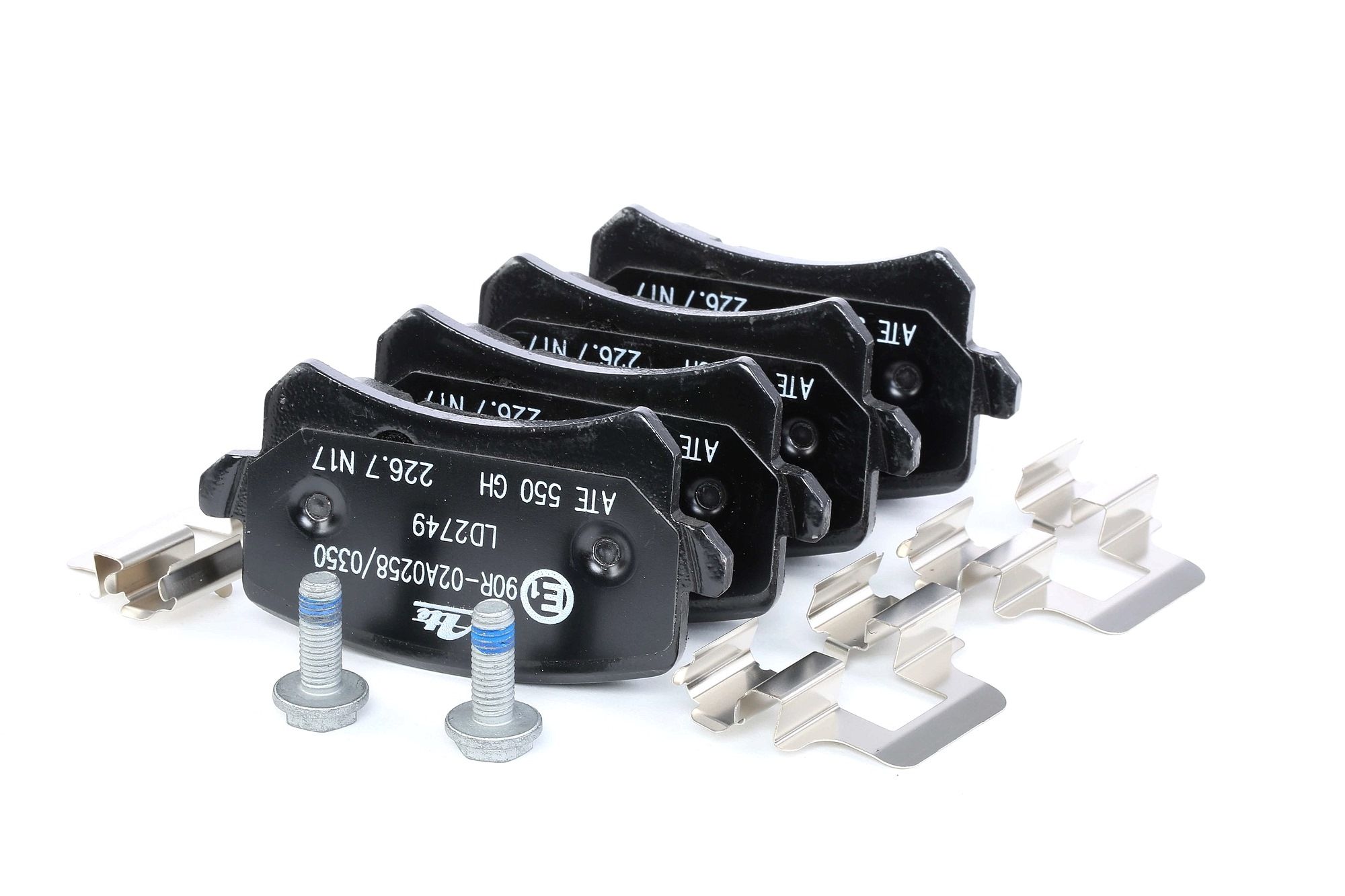 ATE 13.0470-2749.2 Brake pad set excl. wear warning contact, with brake caliper screws, with accessories-image-956387