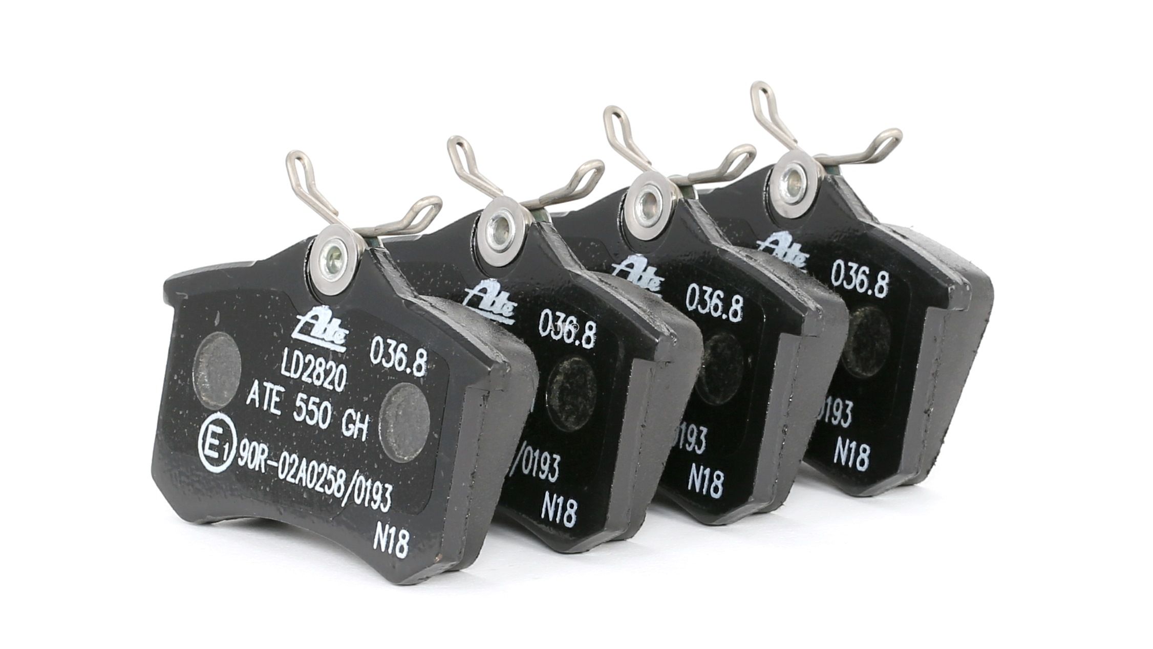 ATE 13.0470-2820.2 Brake pad set excl. wear warning contact, with brake caliper screws-image-956390