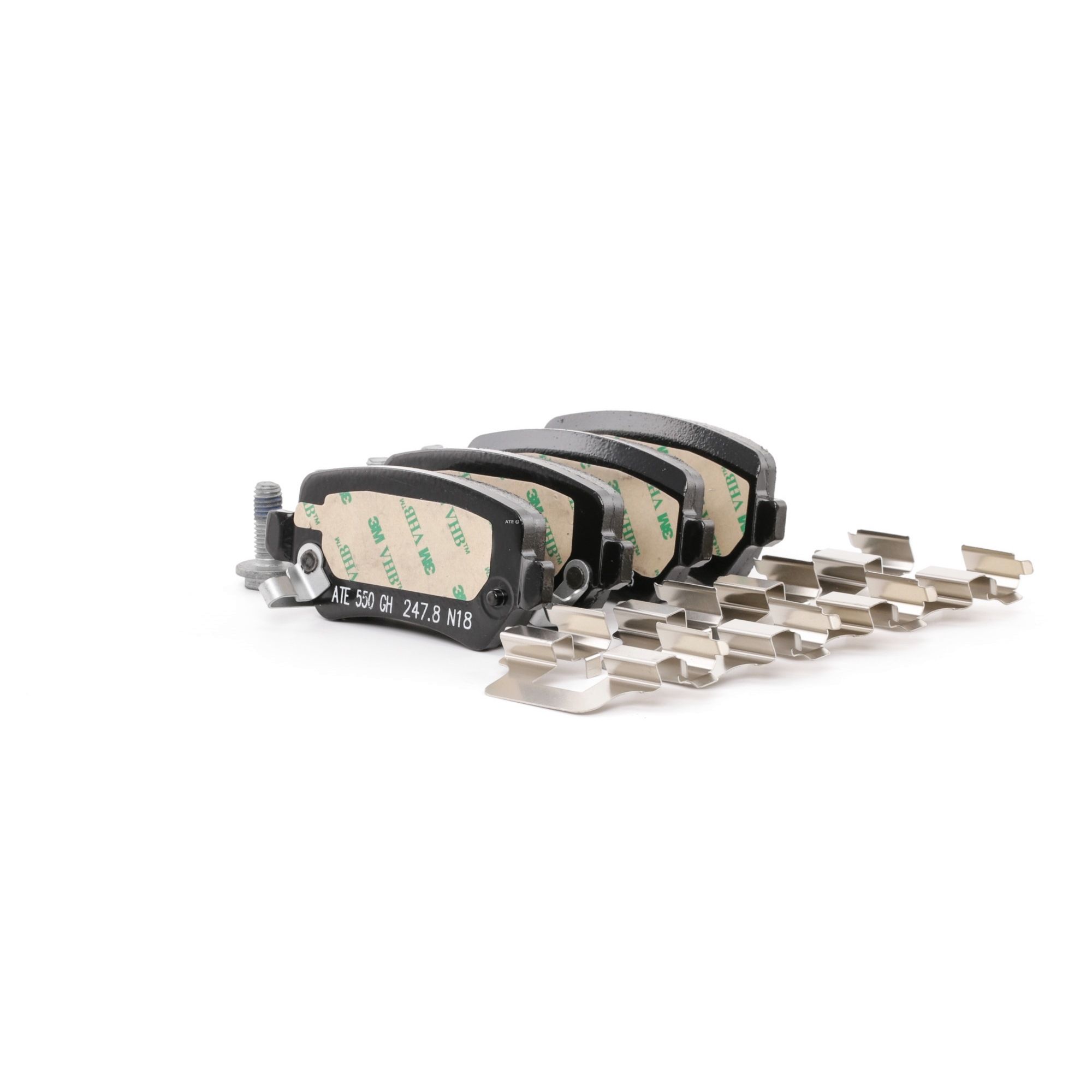 ATE 13.0470-2868.2 Brake pad set with acoustic wear warning, with brake caliper screws, with accessories-image-956397