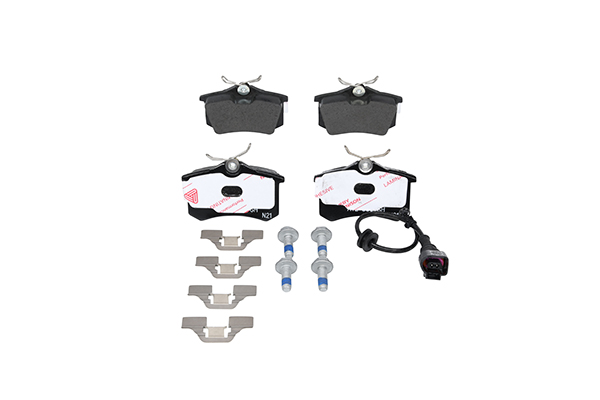 ATE 13.0470-2877.2 Brake pad set incl. wear warning contact, with brake caliper screws-image-956398