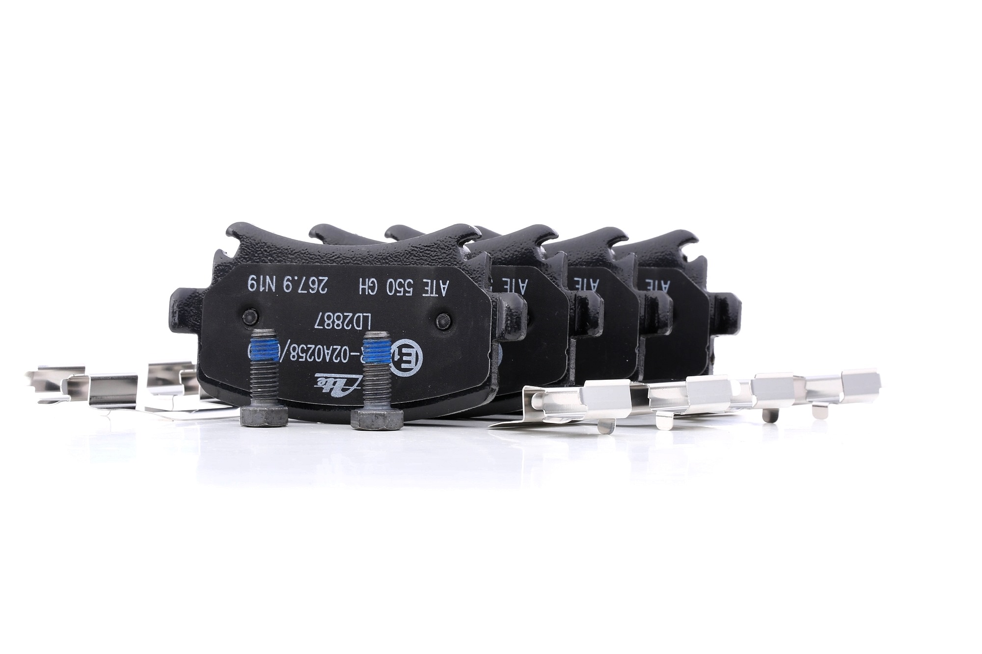 ATE 13.0470-2887.2 Brake pad set excl. wear warning contact, with brake caliper screws, with accessories-image-956404