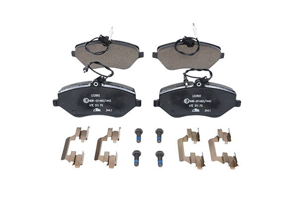 ATE 13.0470-2892.2 Brake pad set incl. wear warning contact, with brake caliper screws, with accessories-image-956407