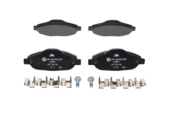 ATE 13.0470-3847.2 Brake pad set excl. wear warning contact, with brake caliper screws, with accessories-image-956423