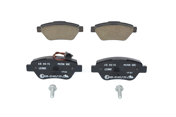 ATE 13.0470-3982.2 Brake pad set incl. wear warning contact, with brake caliper screws-image-956426