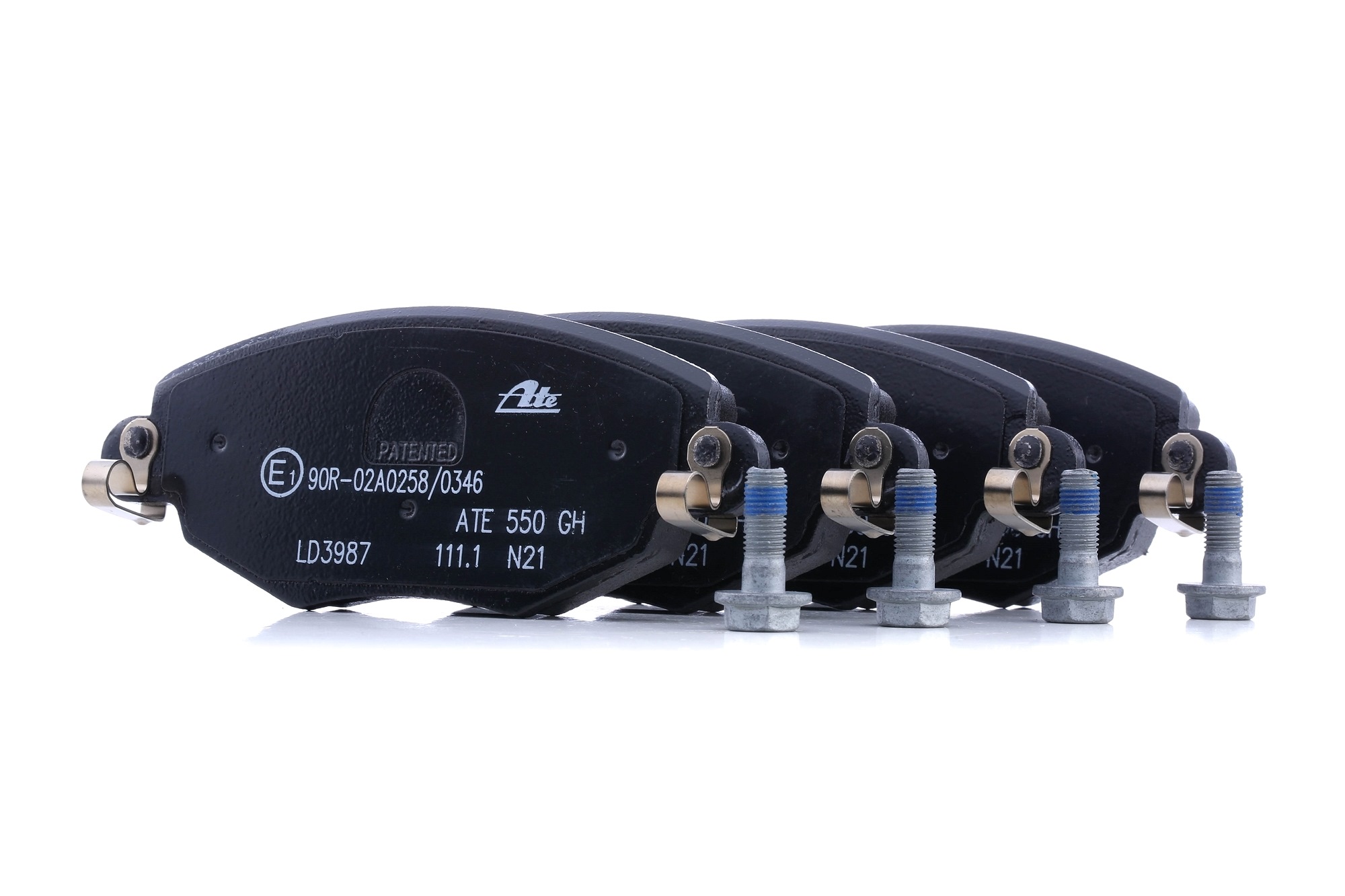 ATE 13.0470-3987.2 Brake pad set excl. wear warning contact, with brake caliper screws-image-956429