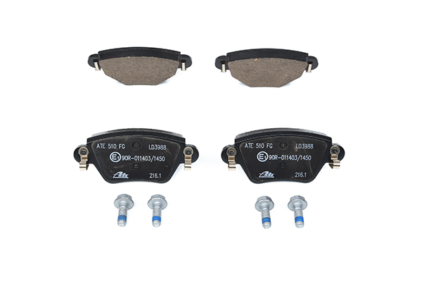 ATE 13.0470-3988.2 Brake pad set excl. wear warning contact, with brake caliper screws-image-956430