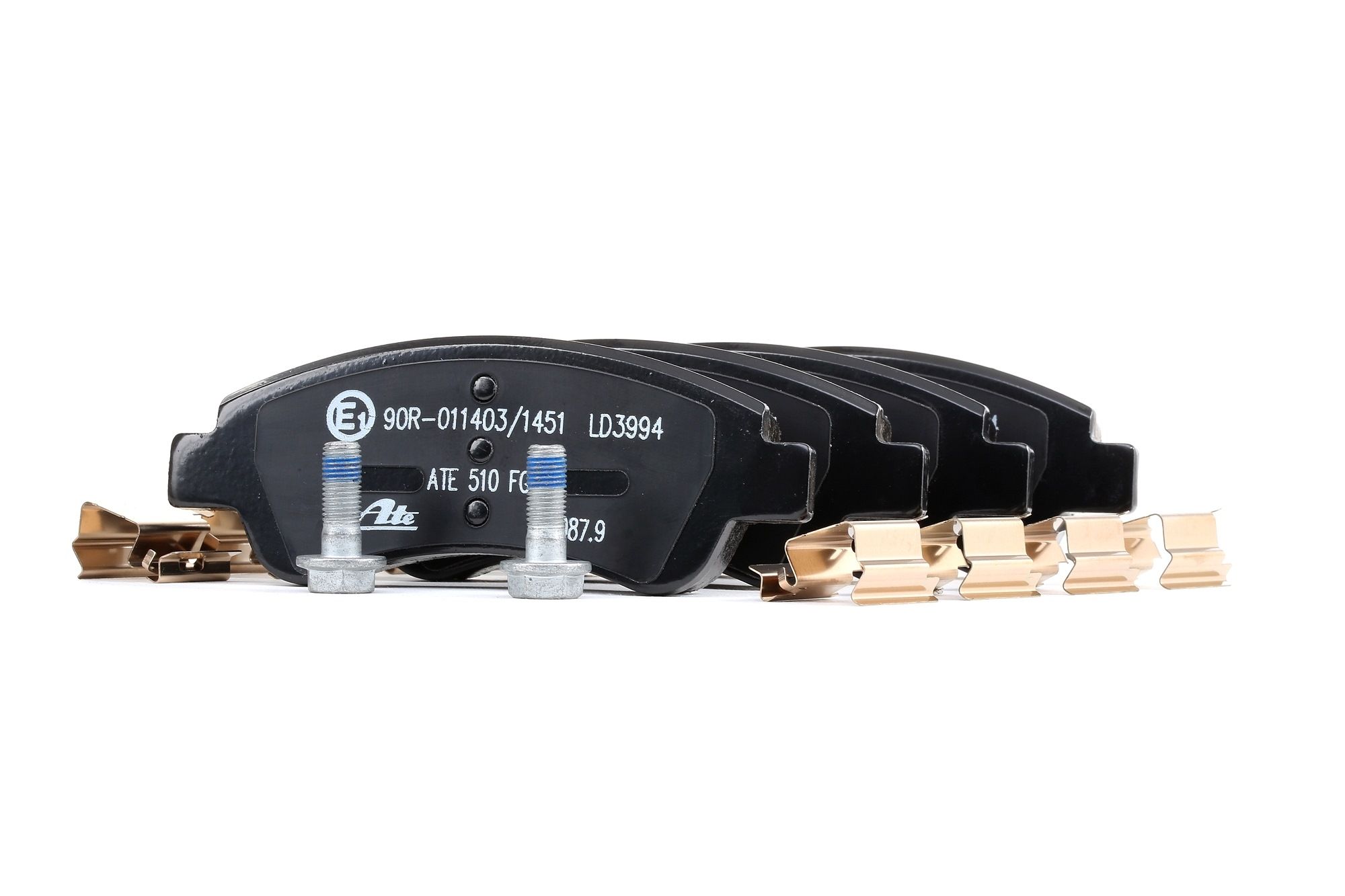 ATE 13.0470-3994.2 Brake pad set excl. wear warning contact, with brake caliper screws, with accessories-image-956431