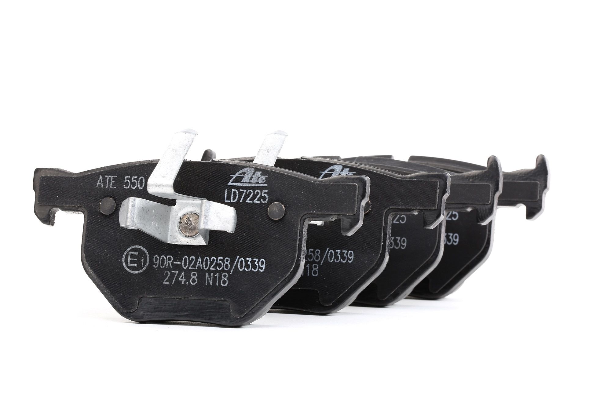 ATE 13.0470-7225.2 Brake pad set excl. wear warning contact-image-956502