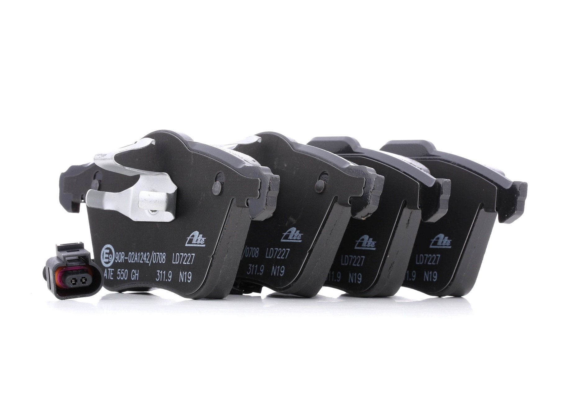 ATE 13.0470-7227.2 Brake pad set incl. wear warning contact-image-956504
