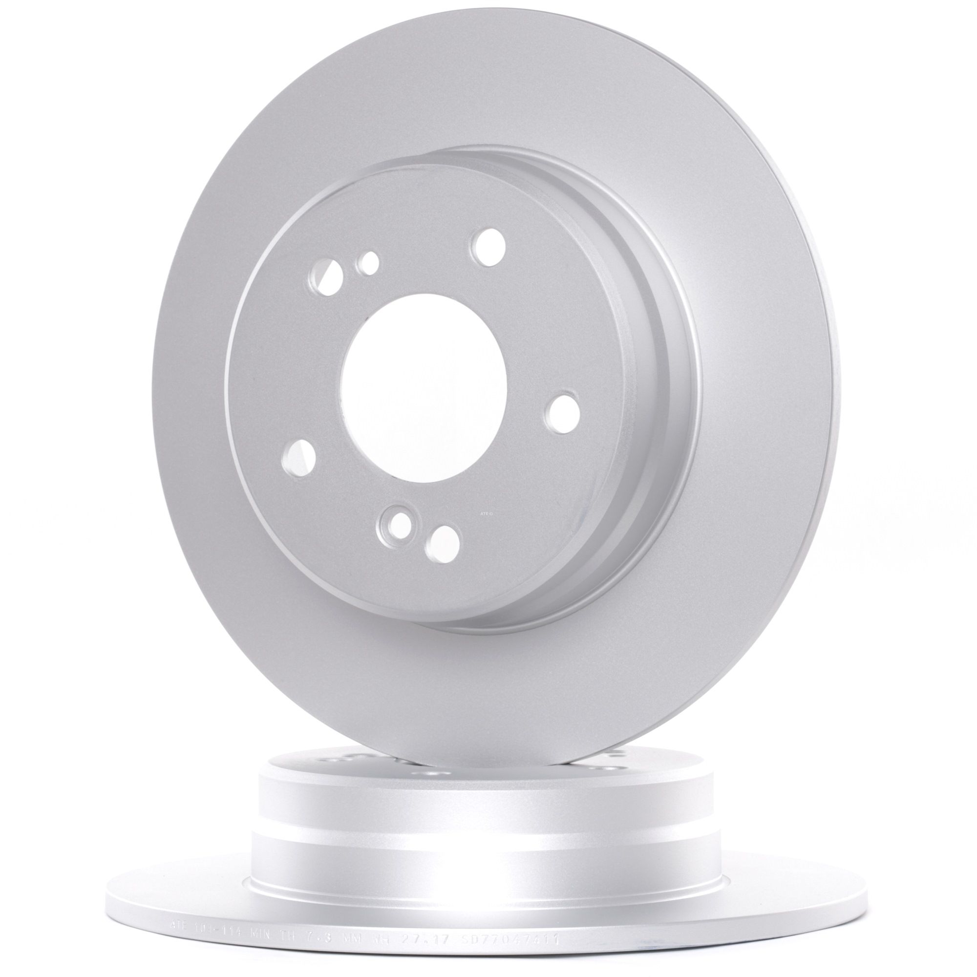 ATE 24.0109-0114.1 Brake disc solid, Coated, with bolts/screws-image-956717