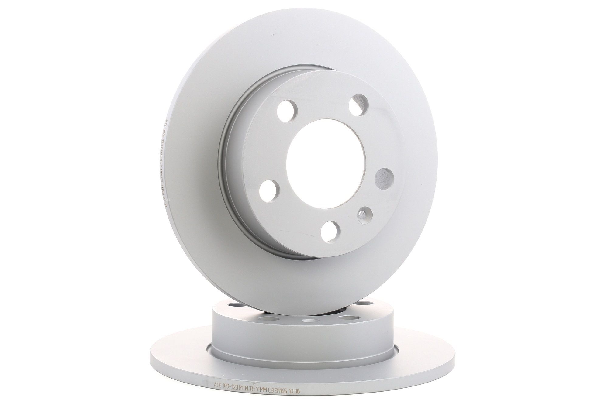 ATE 24.0109-0123.1 Brake disc solid, Coated, with bolts/screws-image-956722