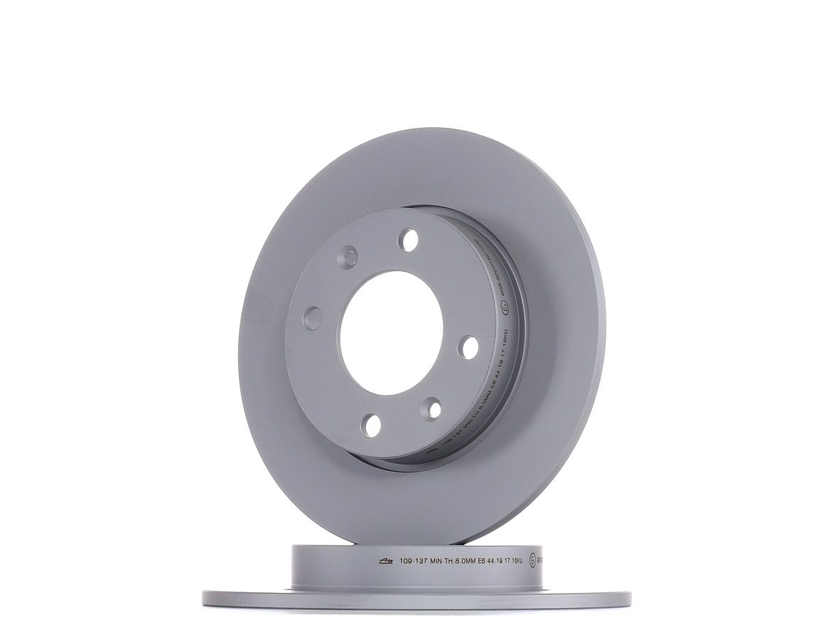 ATE 24.0109-0137.1 Brake disc solid, Coated, with bolts/screws-image-956733