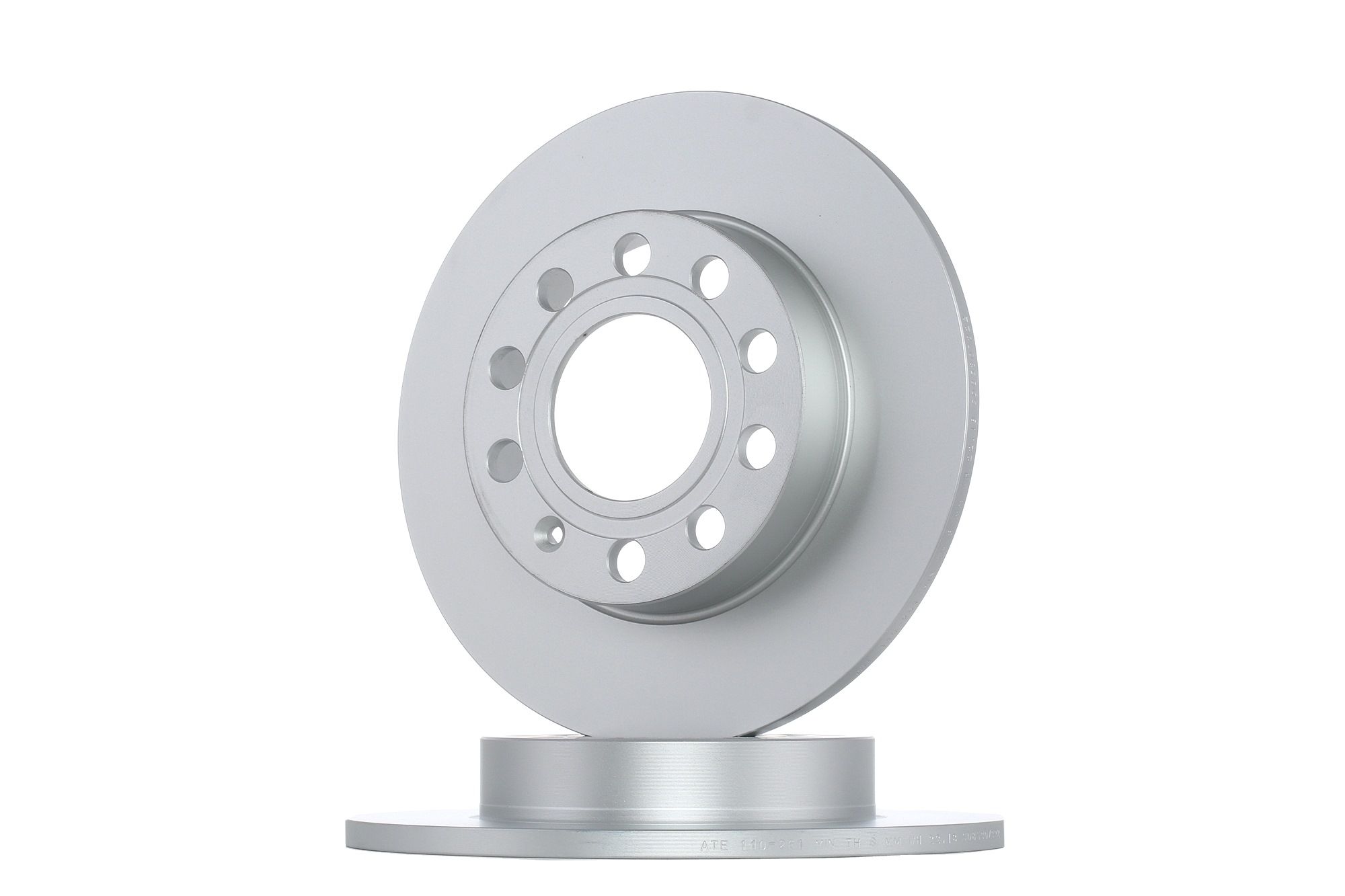 ATE 24.0110-0261.1 Brake disc solid, Coated, with bolts/screws-image-956851