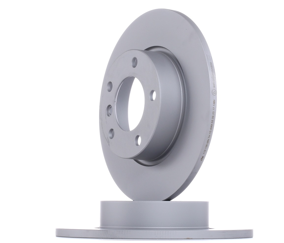 ATE 24.0112-0126.1 Brake disc solid, Coated, with bolts/screws-image-956983