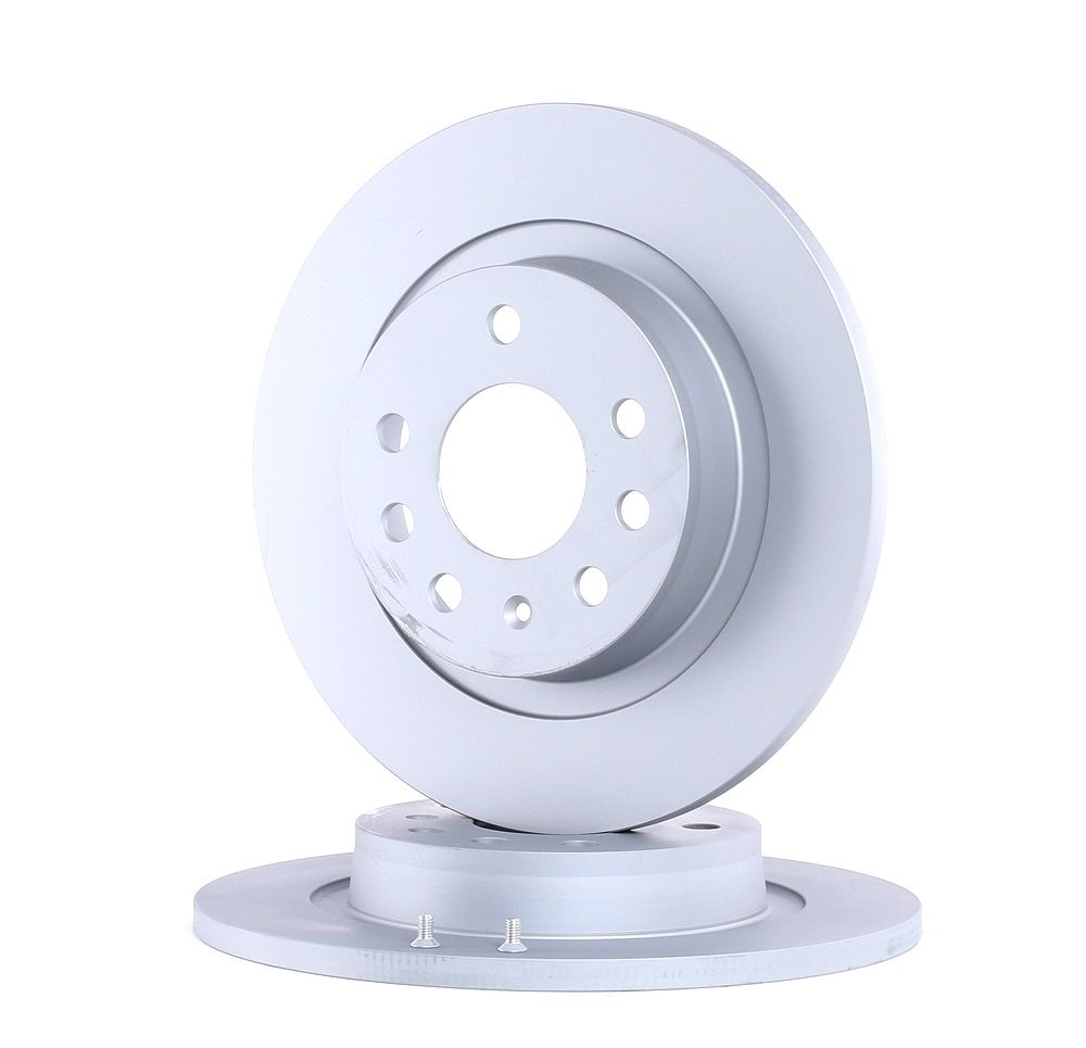 ATE 24.0112-0157.1 Brake disc solid, Coated, with bolts/screws-image-957013