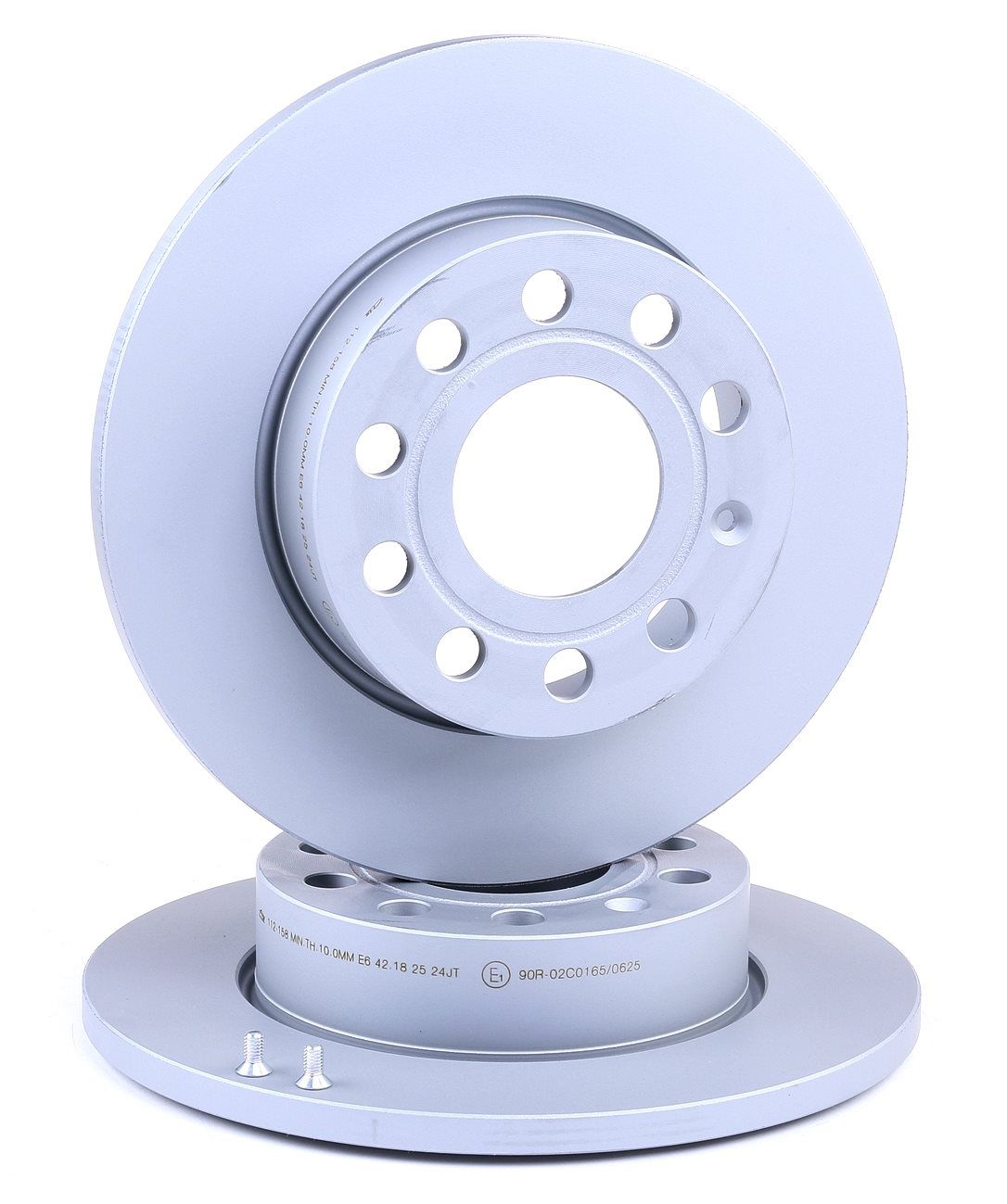 ATE 24.0112-0158.1 Brake disc solid, Coated, with bolts/screws-image-957014