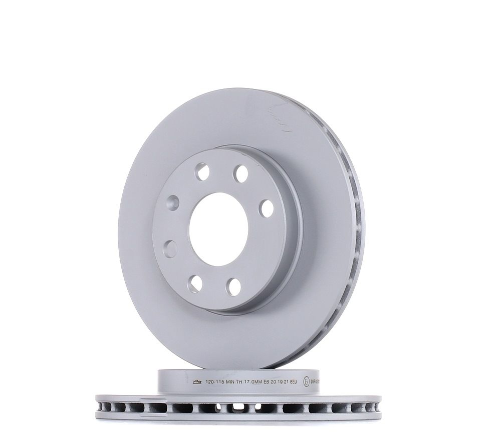 ATE 24.0120-0115.1 Brake disc Vented, Coated, Alloyed/High-carbon, with bolts/screws-image-957205