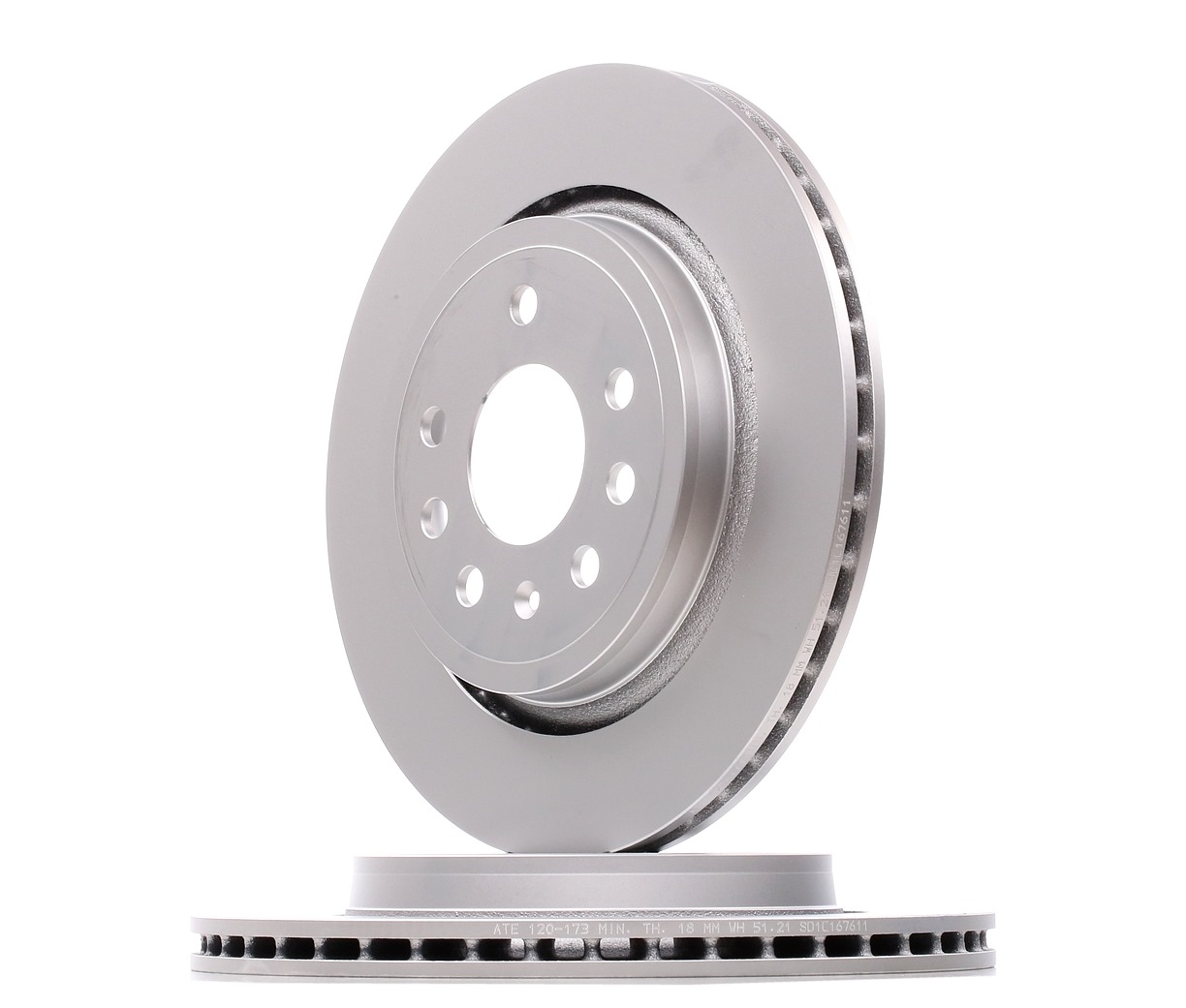 ATE 24.0120-0173.1 Brake disc Vented, Coated, with bolts/screws-image-957248
