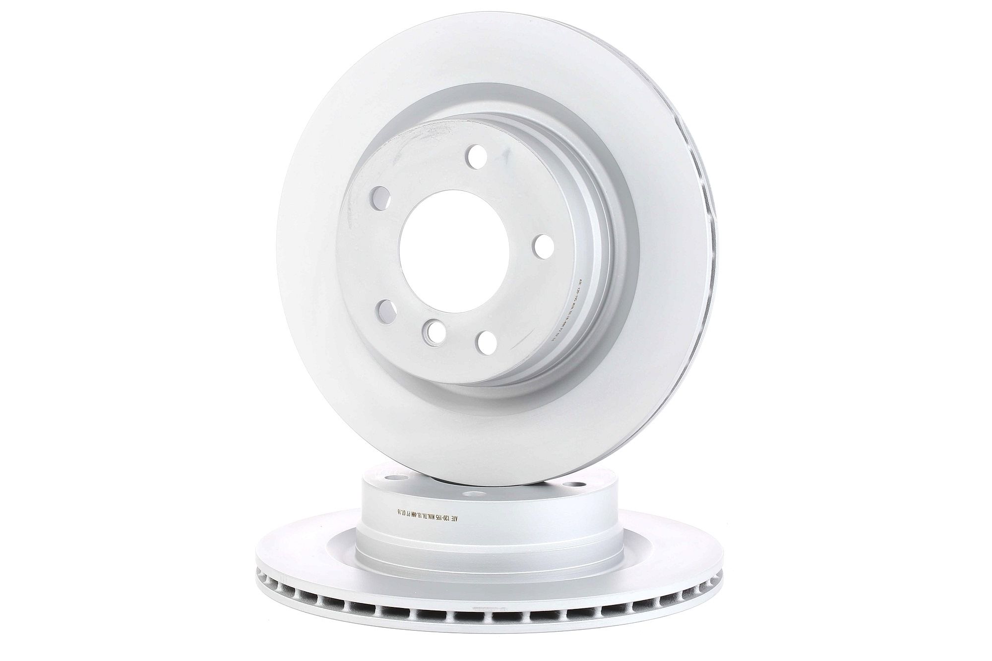 ATE 24.0120-0195.1 Brake disc Vented, Coated, High-carbon, with bolts/screws-image-957267