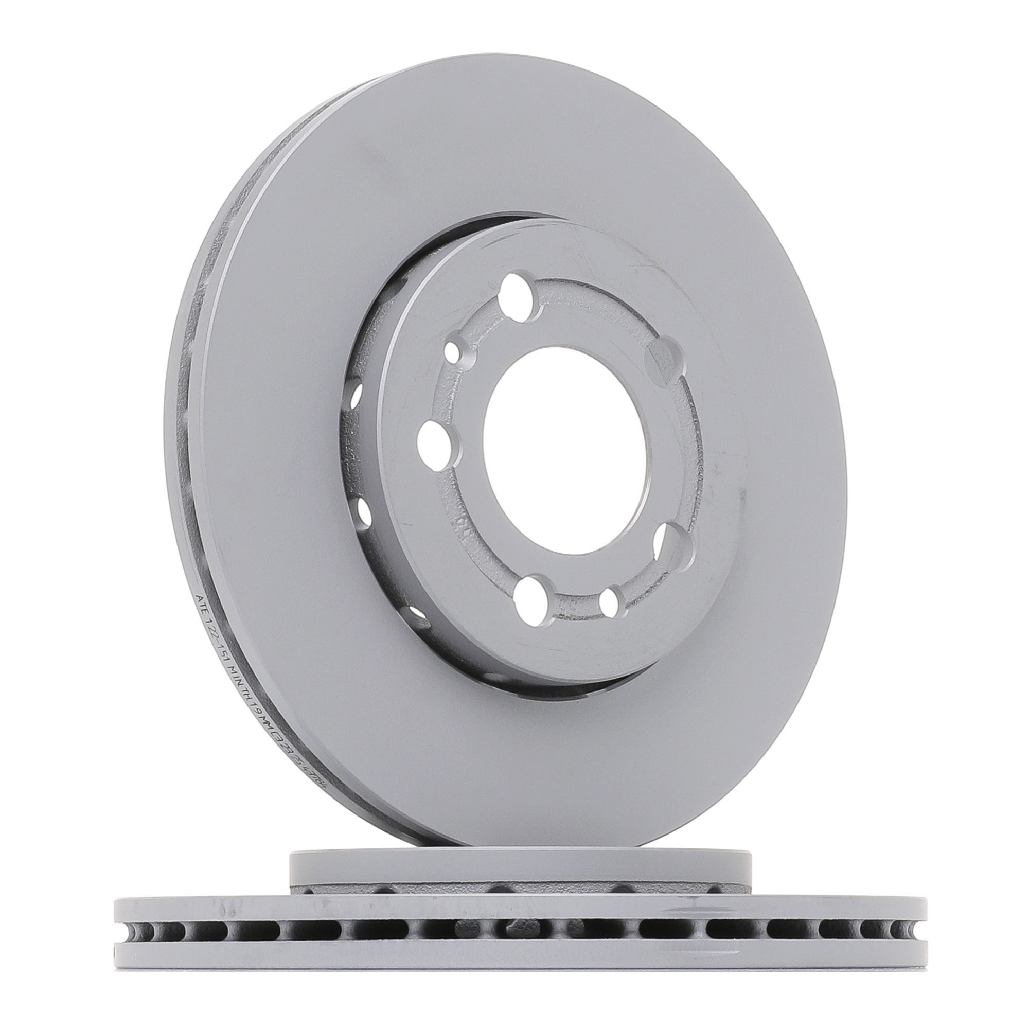 ATE 24.0122-0151.1 Brake disc Vented, Coated, High-carbon, with bolts/screws-image-957347